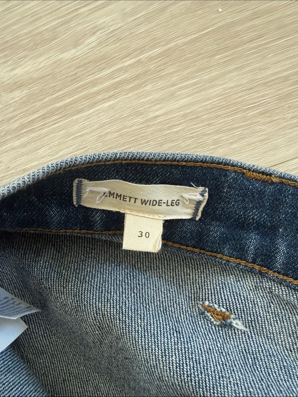 Madewell Dark Blue Wide-Leg Jeans - Picture 4 of 6